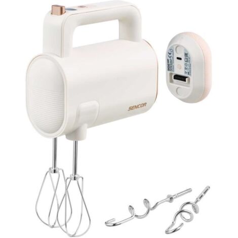 Batteur a main - SENCOR - SHM 9130WH - 8 vitesses - Sans fil - Blanc (1/5)
