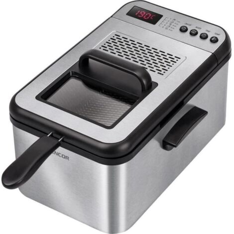 Friteuse électrique - Sencor - SFR 8200SS - 2200 W - 3,2 L - Noir/Acier Inoxydable (1/5)