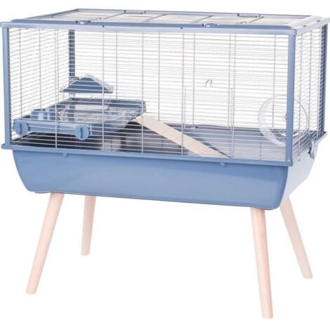 Cage rongeur surélevée - ZOLUX - Néolife - Pour hamster - 78 x 48 x 75 cm - Bleu
