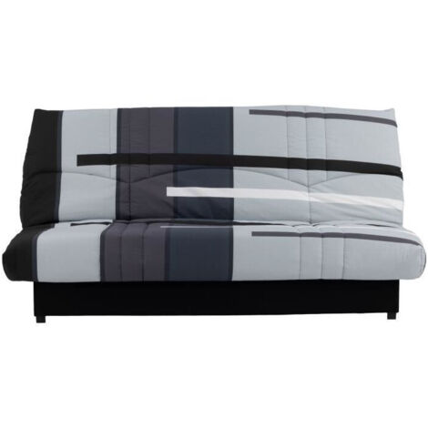 Banquette clic-clac - 3 places - Piste Gris - 190 x 90 x 92 cm - PIXIE (1/5)