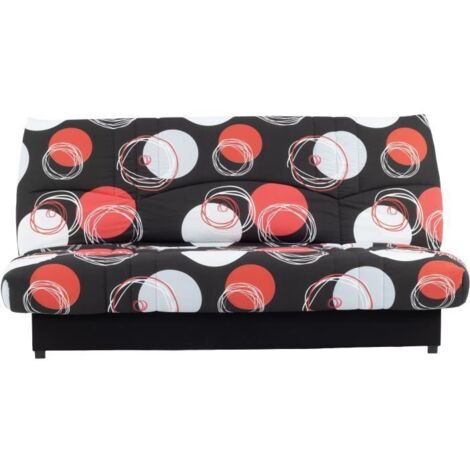 Banquette clic-clac - 3 places - Planete Noir - 190 x 90 x 92 cm - PIXIE (1/5)