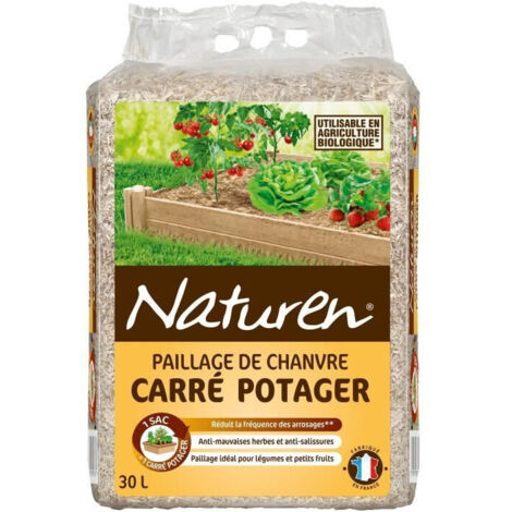 Paillage Carré potager UAB 30 L - Format adapté carré potager - Empeche la levée des mauvaises herbes - 30 L = 1,5m² - NATCHA3