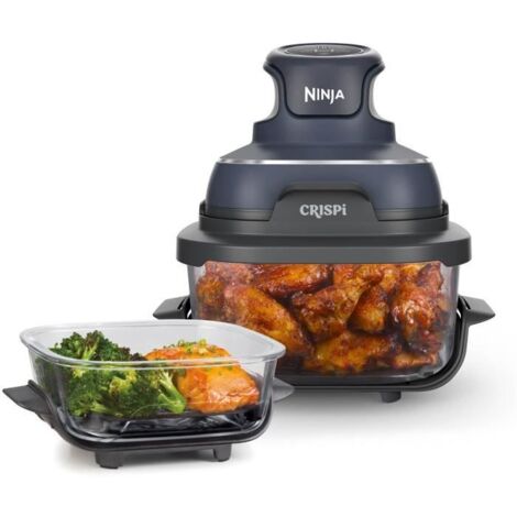 Ninja – Friteuse sans huile 1,4 L et 3,8 L – Puissance 1700 W – 4 programmes de cuisson – Récipients en verre borosilicate - FN101EUGY