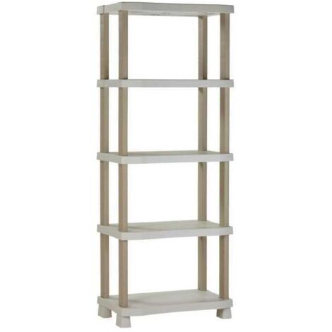 Etagere - PLASTIKEN - Plastique - 70 x 45 x 184 cm - 5 étages - Beige (1/4)