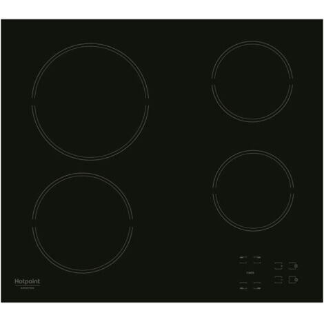 Table de cuisson vitrocéramique - HOTPOINT - HR631C - 4 foyers - 60 cm - Noir (1/4)