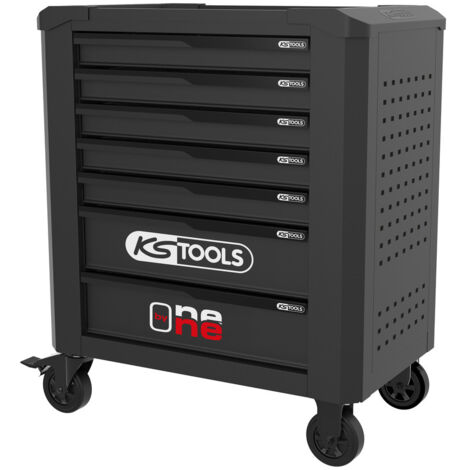 KS Tools - Servante d'atelier one by one - Rangement atelier 7 tiroirs - Ouverture individuelle et totale des tiroirs - Charge maximale par tiroir de 40 kg - 823.0007F