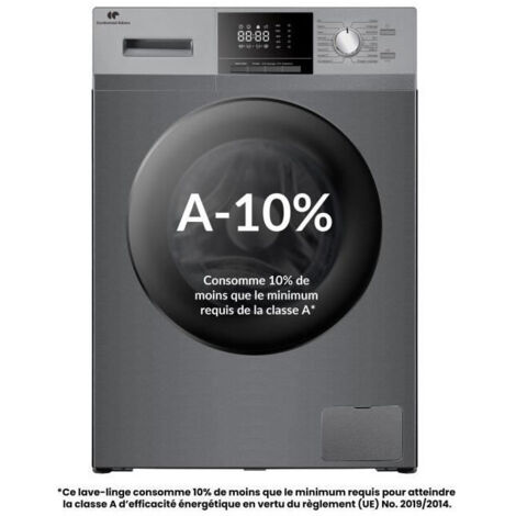Continental Edison – Lave-linge hublot 8kg – Moteur induction silencieux – Essorage 1400 trs/min – Largeur 60 cm – 16 programmes de lavage - CELL8140IS1