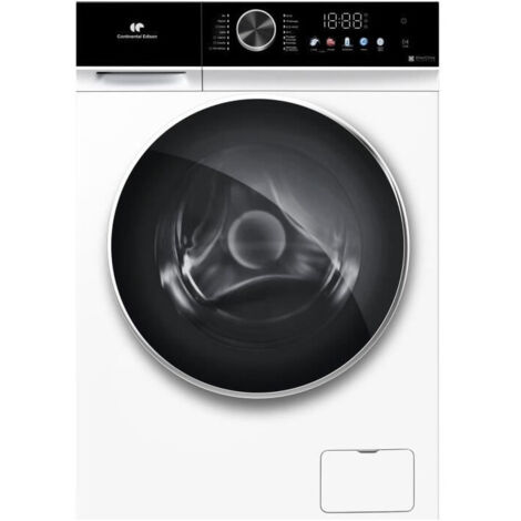 Lave-linge hublot - CONTINENTAL EDISON - CELL1012DDW1 - 10kg - MOTEUR INDUCTION DIRECTE SANS COURROIE - 60 cm - 1200 trs/min - Blanc