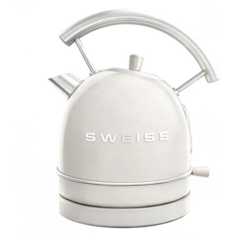 Bouilloire vintage - SWEISS - KTL8 - 2200 W - 1,8 L - Socle 360° - Beige (1/5)