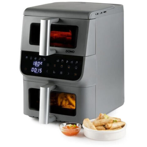 Friteuse sans huile - DOMO - Airfryer DO550FR - Double cuve 3.5 L + 6,5 L - 10 programmes - 2500 W (1/5)