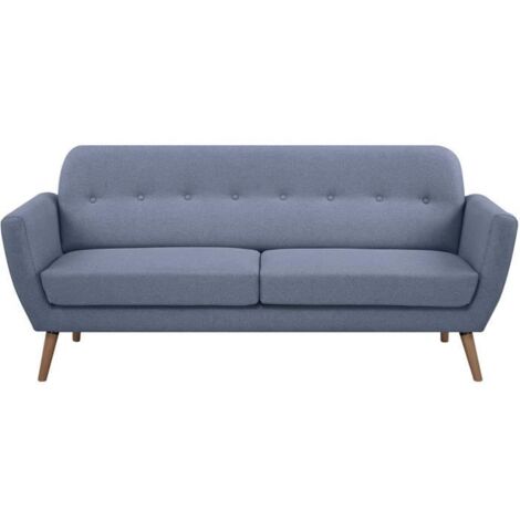 Canapé - 3 places - LILLY - Tissu Bleu clair - 193 x 79 x 86 cm - SENHO (1/5)