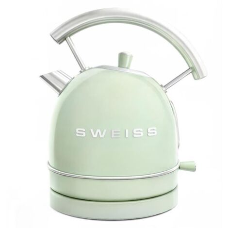 Bouilloire vintage - SWEISS - KTL7 - 2200 W - 1,8 L - Socle 360° - Vert