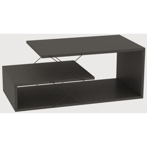 Table basse - CAYENNE - Rectangulaire - Anhtracite - 100 x 50 x 40 cm (1/4)