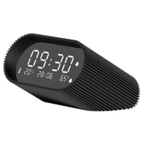 Lexon Ray Clock réveil digital noir design minimaliste (1/5)
