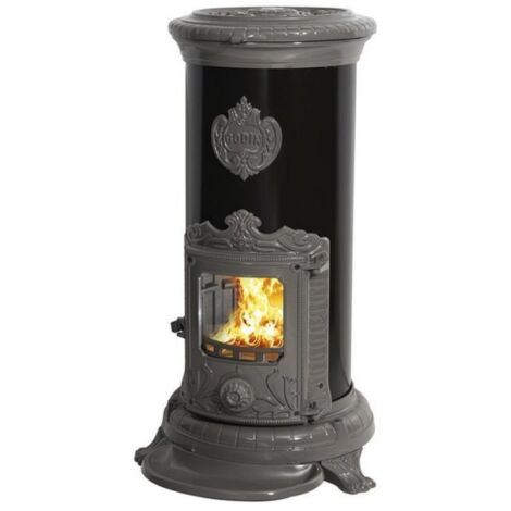 Godin – Poêle à bois compact 7,5 kW – Sortie arrière Ø125 mm – Longueur bûches jusqu'à 50 cm – Flamme Verte 7 étoiles – Fabrication France - 310107GRISMETAL