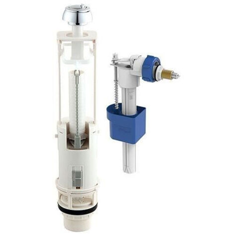 Kit mécanisme WC avec robinet flotteur latéral - ROUSSEAU - 3/6L - Certifié NF (1/3)