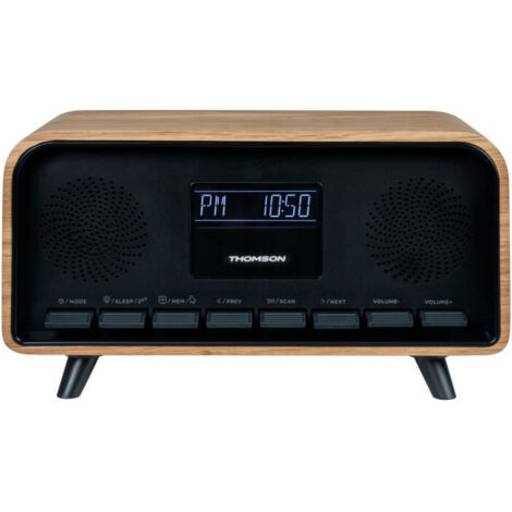 Radio réveil Thomson Vintage Cosy Bluetooth 5.3 DAB+ FM Bois marron 30 W
