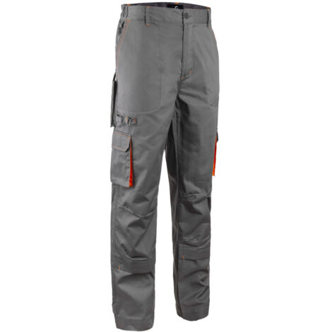Pantalon de travail PADDOCK 2 Multi-poches - CoverGuard Gris-Orange L (1/2)
