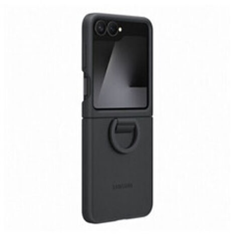 Coque et étui téléphone mobile Samsung en silicone avec anneau selfie Noir pour Galaxy Z Flip 6 et 7 (1/3)