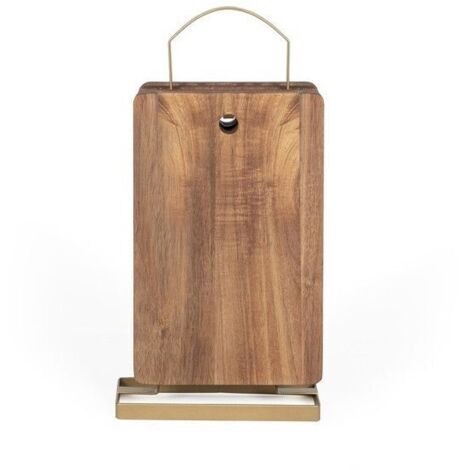 Set de 4 planches a découper - LIVOO - MES152 - Bois acacia FSC - 22 x 14 cm - Support métallique (1/5)