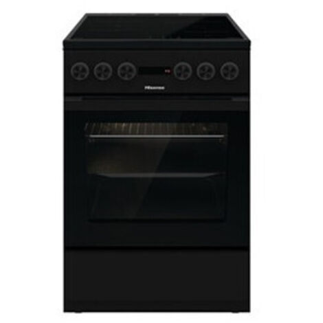 Hisense – Cuisinière vitrocéramique 4 foyers – Nettoyage vapeur Steamclean – Classe énergétique A – Convection naturelle – Dimensions 500x594x850mm - HEC5A10BG