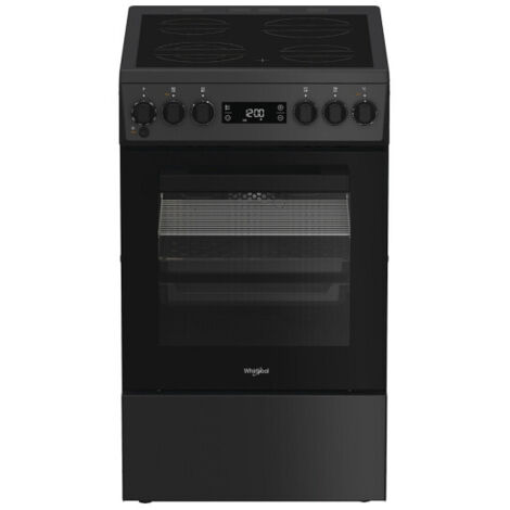 Whirlpool – Cuisinière vitrocéramique 50 cm – 4 feux radiants – Four 60 L chaleur tournante pulsée – Nettoyage catalyse – Classe énergétique A (1/5)