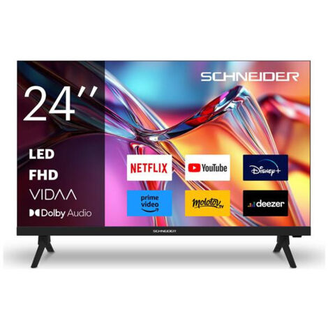 24''  FHD  NOIR    SMART TV -VIDA  - HDMI - USB -  DOLBY AUDIO SCHNEIDER - 24A2