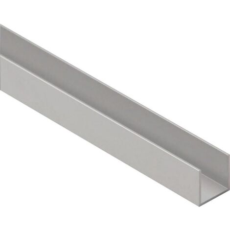 Profil U 20x20x1,5mm longueur 2m aluminium anodisé argent DUVAL 41 0102 3032 (1/3)