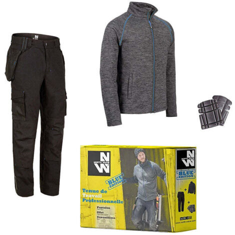 Box tenue de travail professionnelle NORTH WAYS Pantalon + Gilet + Genouillères/Taille:XL (1/4)