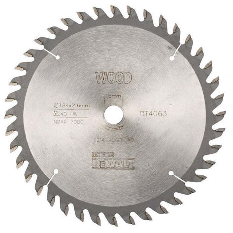 Dewalt – Lame de scie circulaire 184mm – Alésage 16mm – 28 dents carbure pour bois dur – Découpe précise et durable – Réaffûtable jusqu'à 15 fois