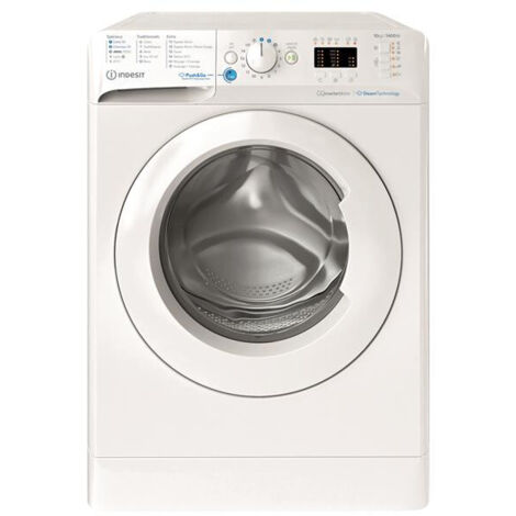 Indesit – Lave-linge frontal 10 kg 1400 trs – Steam Technology – 17 programmes – Départ différé – BWA101496XWVFR (1/5)