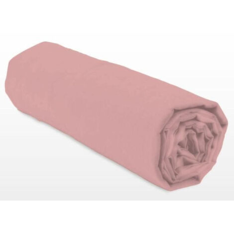 Drap-housse - LOVELY HOME - LH71631 - 160x200+25 cm - Rose (1/3)
