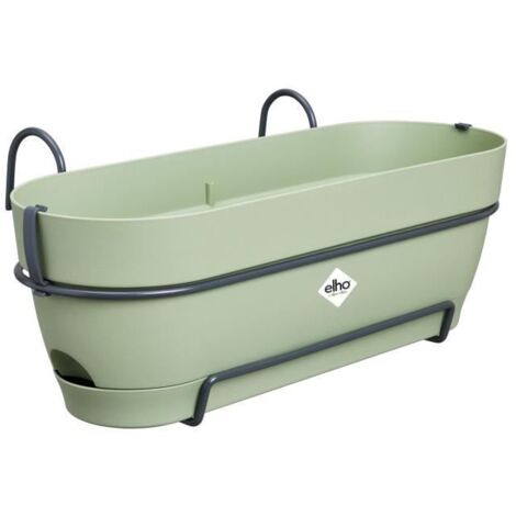 Elho Vibia Campana Balconniere Allin1 50 - Vert - L 50 x B 26 x H 17 cm - Balcon - 100% recyclé (1/5)