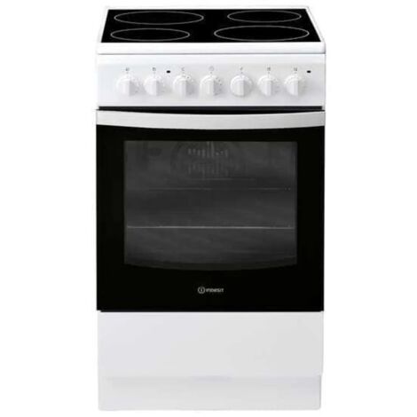 Indesit – Cuisinière vitrocéramique 4 plaques 50cm – Électrique A – Nettoyage catalytique – Multifonction – IS5V5PCWFR