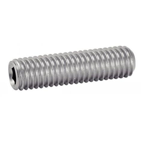 Vis sans tête ACTON DIN 916 Inox A2 2,5x6 mm hexagonale creuse boîte 100