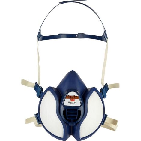 3M – Masque de protection anti-gaz et poussières P2 A1 – Filtres intégrés – Réutilisable – Conforme norme EN405:2001+A1:2009 (1/2)