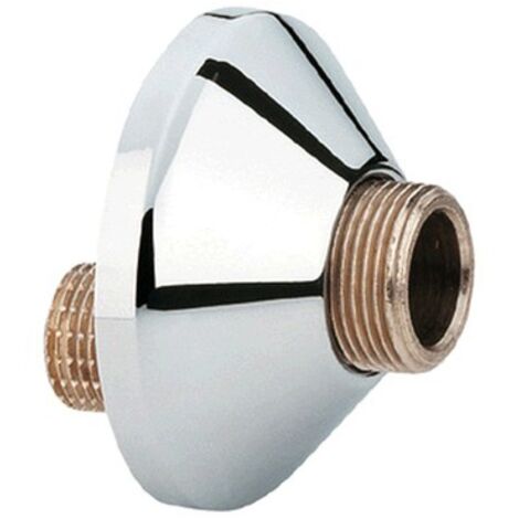 Raccord S mural GROHE 12075000 - Rosace chrome poli, amortisseur acoustique 36-42 mm (1/4)