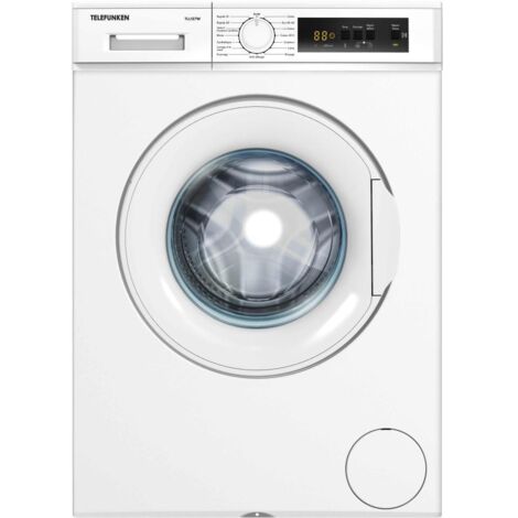 Telefunken – Lave-linge frontal 7 kg – Vitesse d'essorage 1200 tr/min – Classe énergétique D – Niveau sonore 58 dB – Design compact pour espaces restreints - TLL127W
