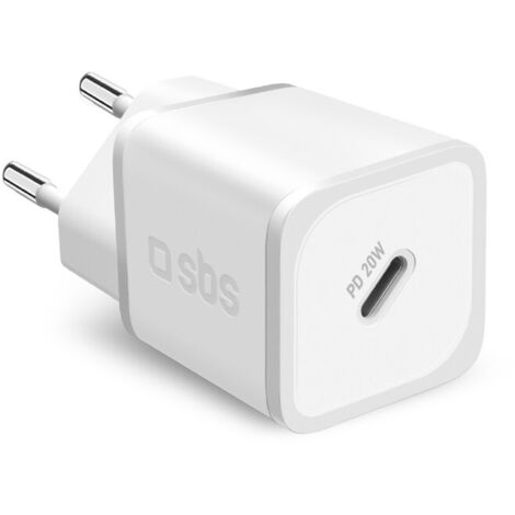 SBS TETRGAN1C20W chargeur d'appareils mobiles Écouteurs, Haut-parleur portable, Smartphone, Smartwatch, Tablette Blanc Secteur Charge rapide Intérieure (1/3)