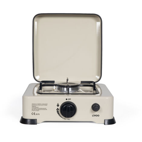 Réchaud à gaz 1 brûleur 25.6cm – Puissance 2.5kW – Pour espaces confinés – DOC303 – Livoo