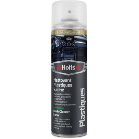 HOLTS NETTOYANT PLASTIQUES INTÉRIEURS - FINITION SATINÉE, SENTEUR VANILLE - POUR TABLEAUX DE BORD, GARNITURES, PLASTIQUES - NETT