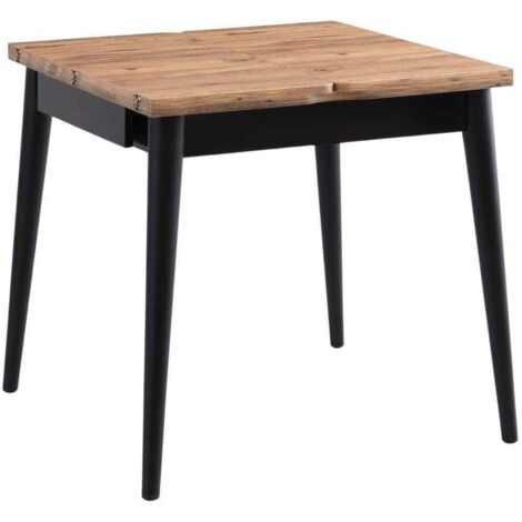 Asir Group Llc – Table extensible 974NMB2224 pin atlantique 80x75 cm – Rallonge coulissante jusqu'à 160 cm – 4 à 6 personnes – Design moderne (1/4)