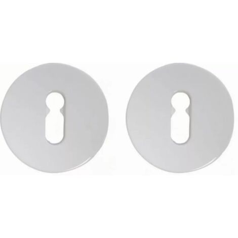 Rosaces rondes serrure NORMBAU S80-TDC-19 Ø55 mm Nylon Blanc Paire (1/2)