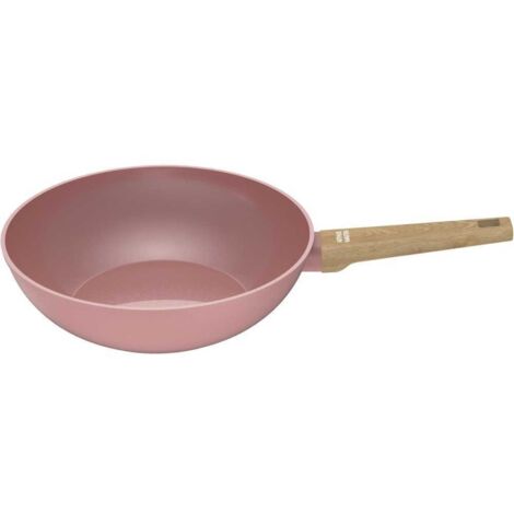 Wok Arthur Martin AM4944 Ø28 cm Aluminium revêtement céramique Rose