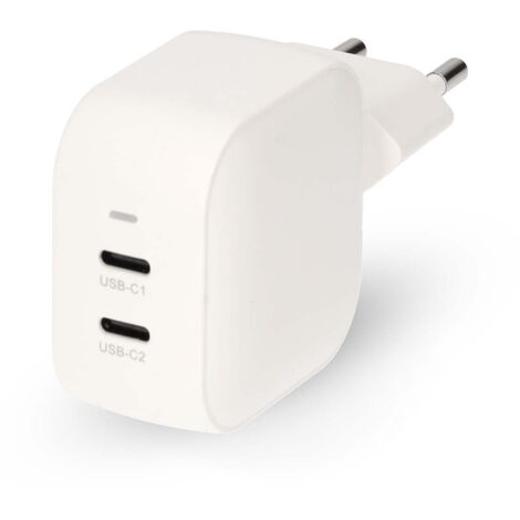 Wall charger 35 w gan pd30 quick charge feature 175 233 292 30 a number of outputs 2 2x usb c automatic voltage selection white (1/5)