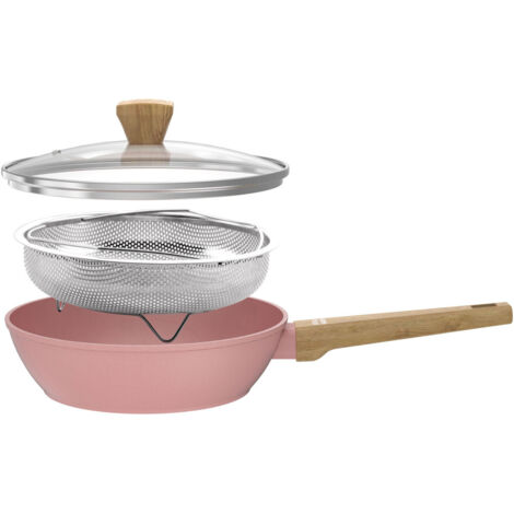 Sauteuse Inox 24 Cm Atma - 3 Plis - Compatible Induction & Four - Garantie à Vie Fabriquée En France