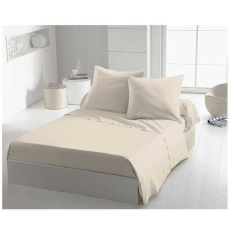 Drap plat - HOME LINGE PASSION - HP72098 - Microfibre 82 g - 180 x 290 cm - Beige ivoire