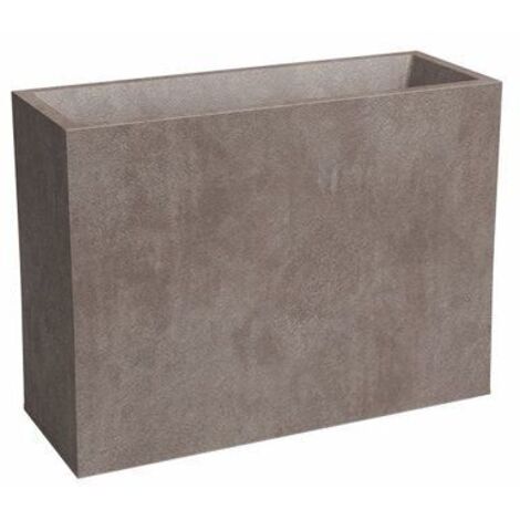 Jardinière haute Sydney 50 L en plastique taupe – Dimensions 79.5x29.5x68 cm – Pour aménagements contemporains – Volume optimal pour plantes – Artevasi