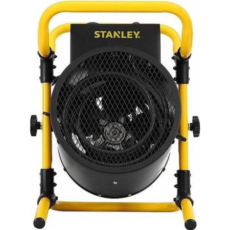 Stanley – Chauffage de chantier électrique 5000W – Diffusion homogène de chaleur – Pour grands espaces – Design noir-jaune