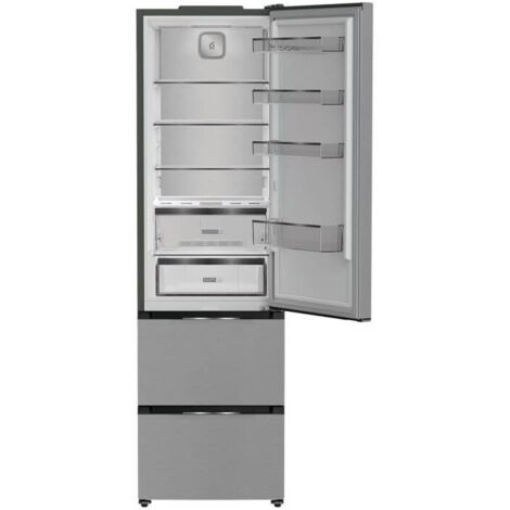 Whirlpool – Réfrigérateur multiportes 351 L – Dual NoFrost – Classe D – Multiflow – 203,5x59,5x66,3 – Inox – Écran extérieur